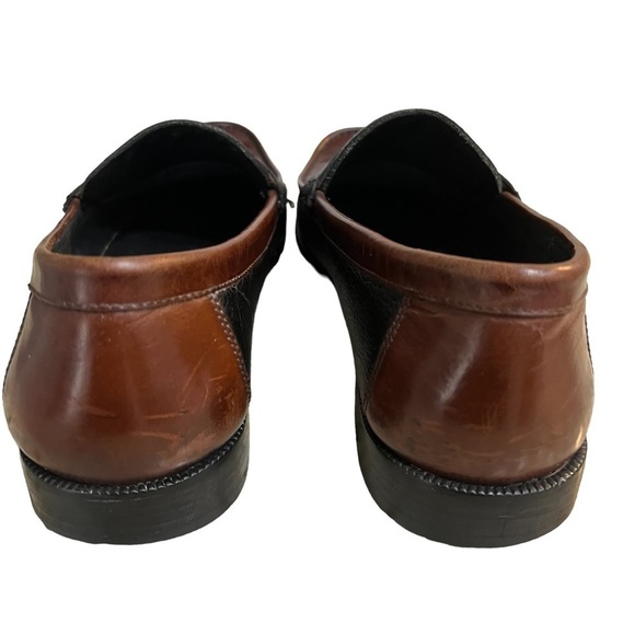 Florsheim Loafers Mens 10EEE Two Toned Black Brown Leather Slip on Shoes main image 11
